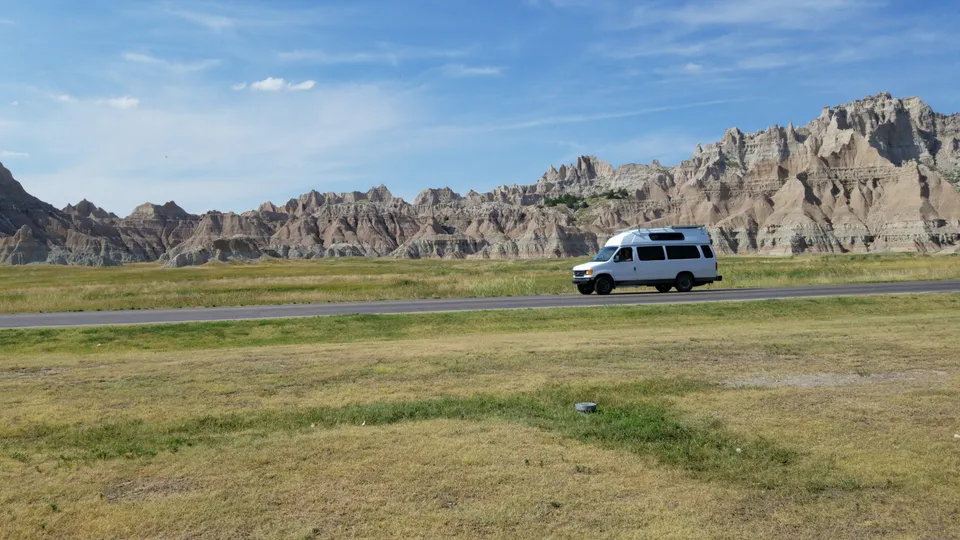 Rolland in the badlands