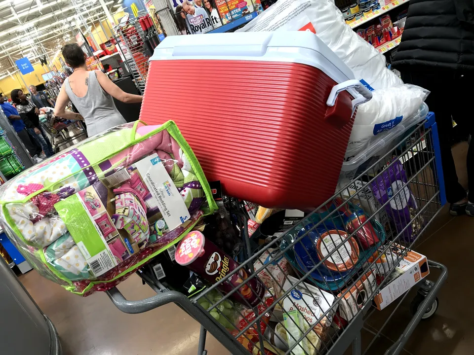 Shopping at Walmart in Vegas